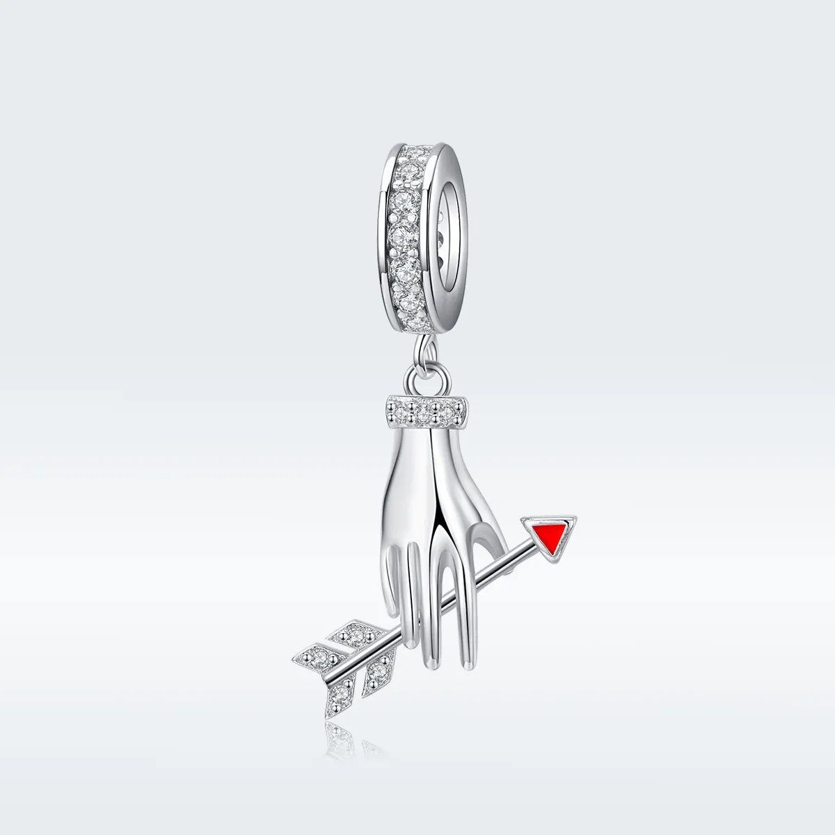 Talisman pandantiv Tip Pandora cu Dragoste săgeată din argint - SCC1375