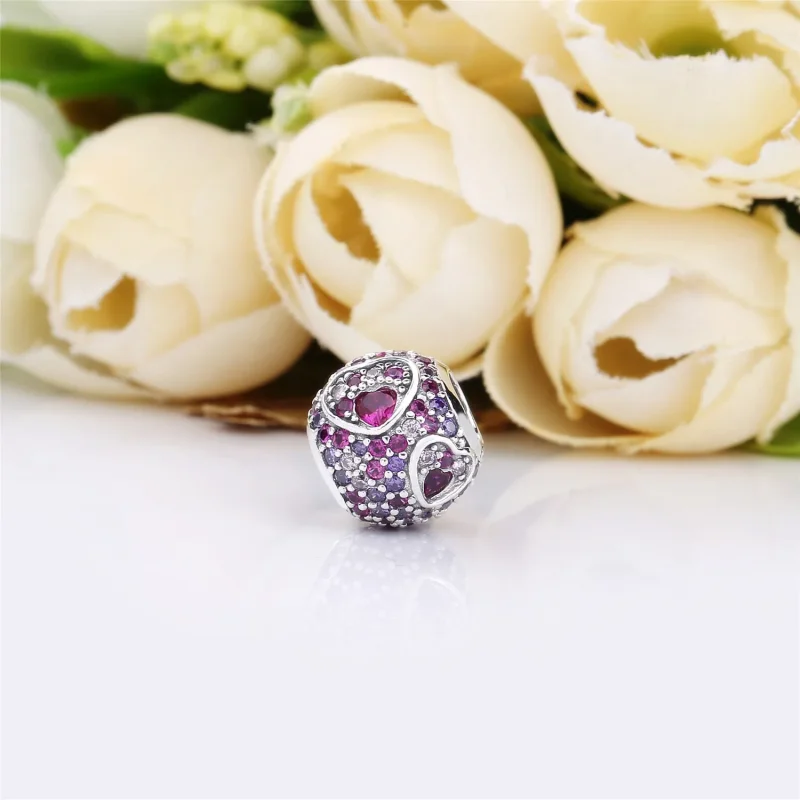 (imagine pentru) Inimi asimetrice ale iubirii - 797826CZRMX - Talismane PANDORA - Vizualizare 3