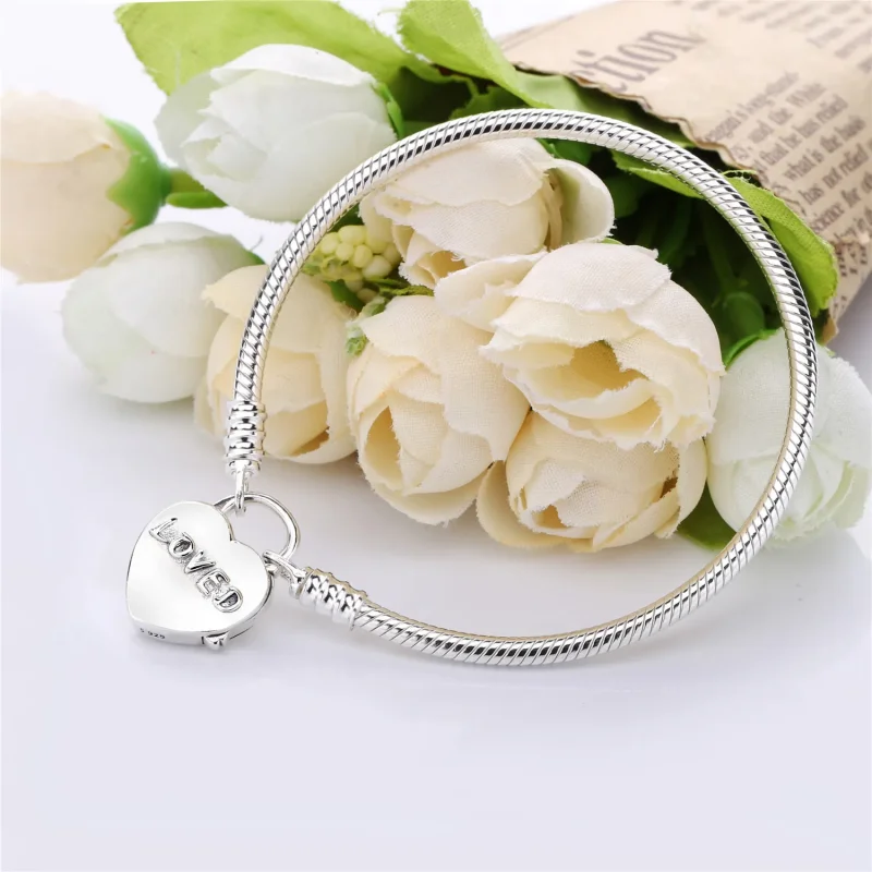 (imagine pentru) Brățară fină Moments, cu închizătoare din argint 925 și inimă „Y - Vizualizare 4