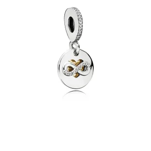 (imagine pentru) Talisman pandantiv PANDORA, Inima de infinit din argint, aur 14k