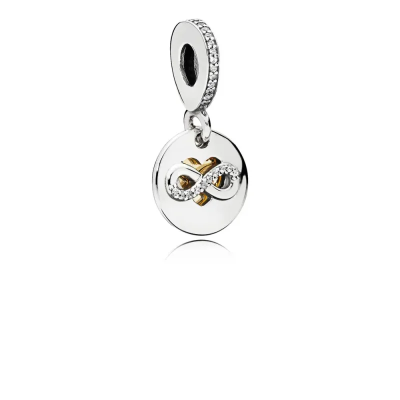 (imagine pentru) Talisman pandantiv PANDORA, Inima de infinit din argint, aur 14k
