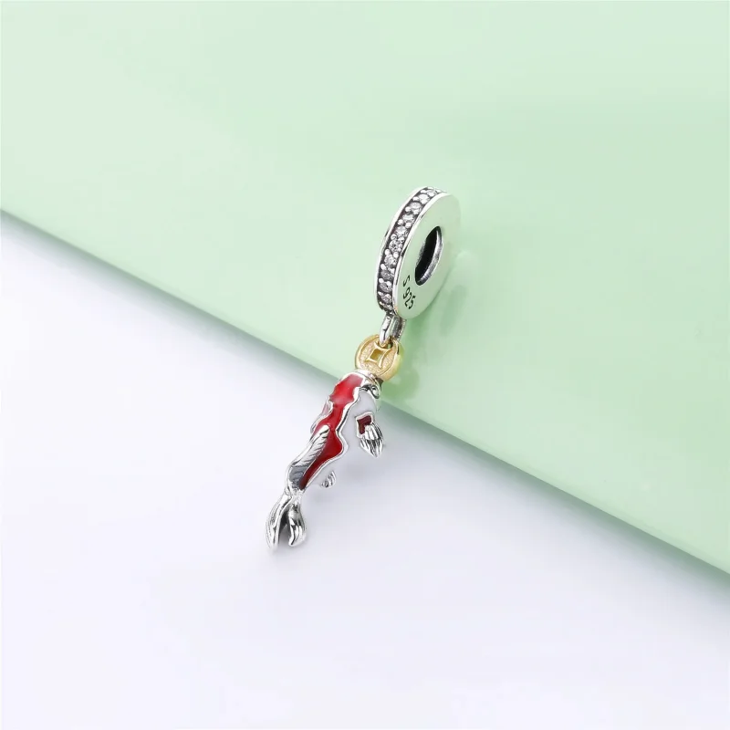 (imagine pentru) Talisman PANDORA, Carp de noroc bun din argint, aur 14k - Vizualizare 2