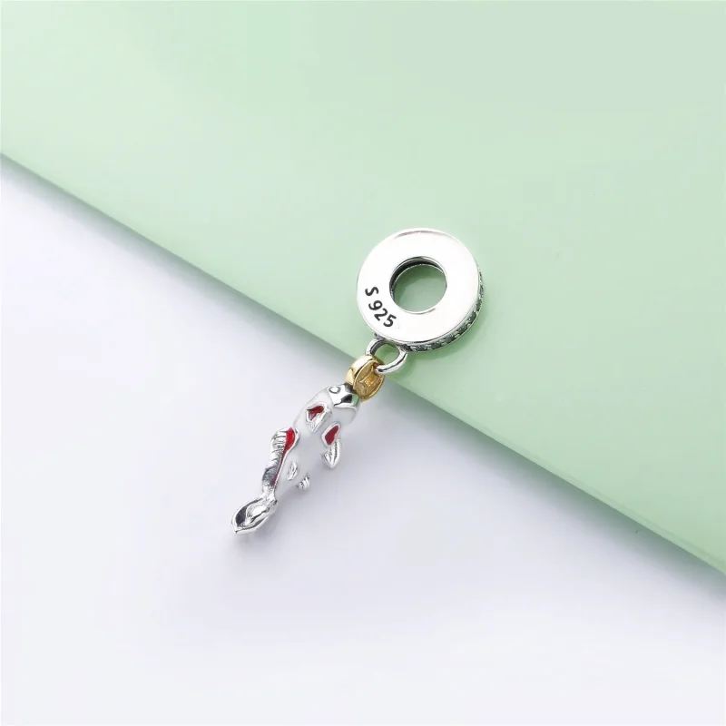 (imagine pentru) Talisman PANDORA, Carp de noroc bun din argint, aur 14k - Vizualizare 3