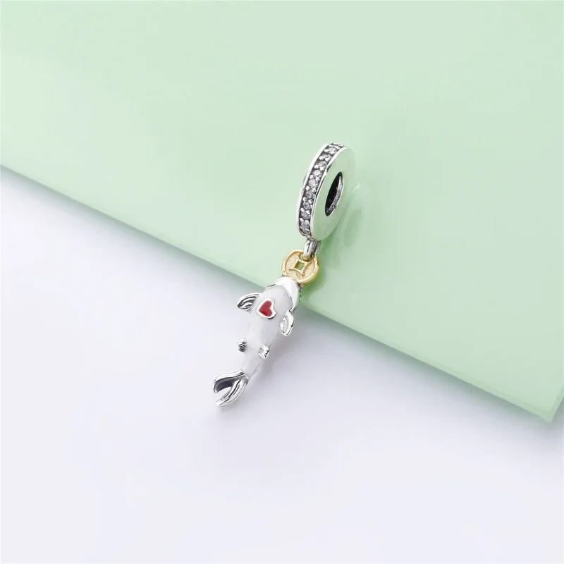 (imagine pentru) Talisman PANDORA, Carp de noroc bun din argint, aur 14k - Vizualizare 4