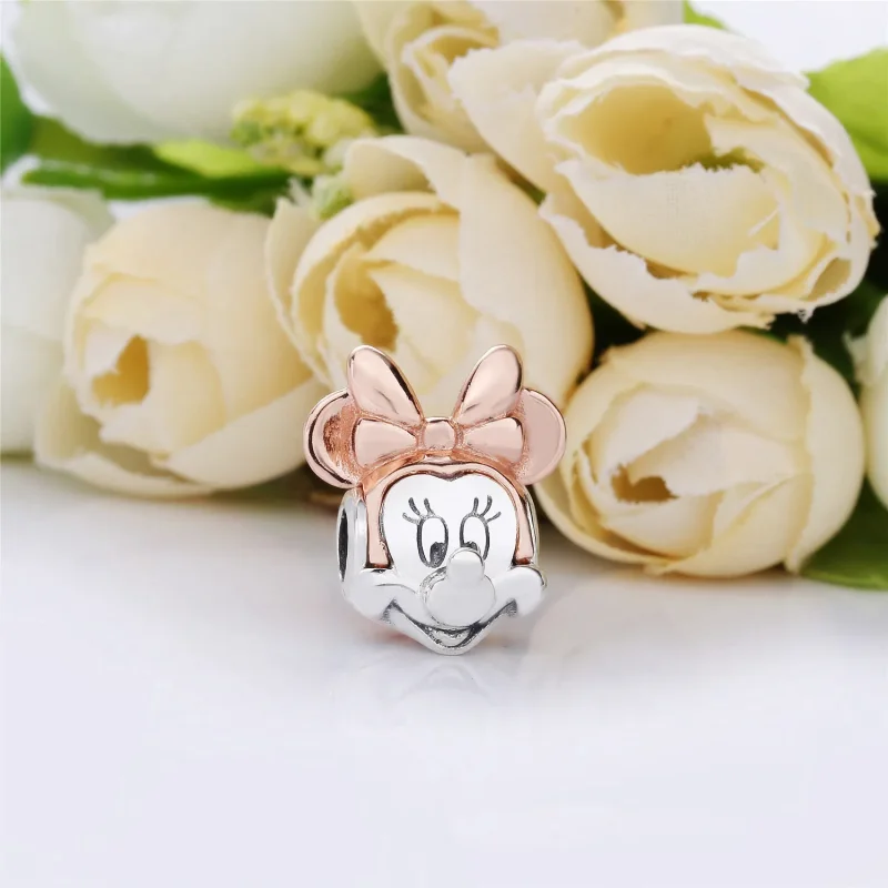 (imagine pentru) Talisman PANDORA, Disney, Două tonuri Minnie Portrait din argint - Vizualizare 2