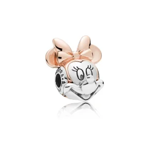 (imagine pentru) Talisman PANDORA, Disney, Două tonuri Minnie Portrait din argint