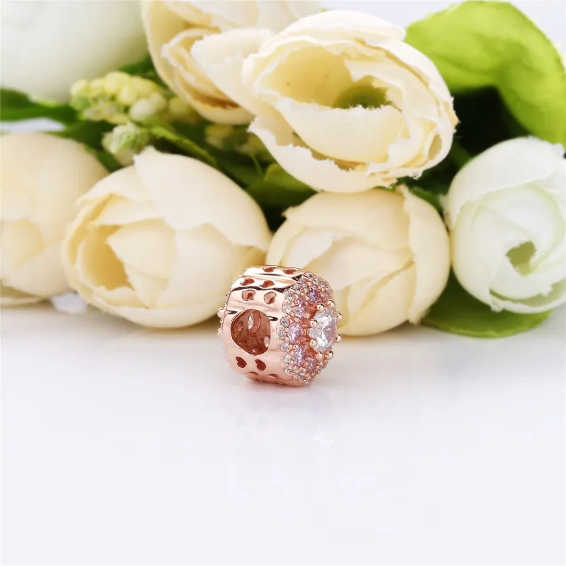 (imagine pentru) Floare roz strălucitoare - 787851NPM - Talismane PANDORA - Vizualizare 3