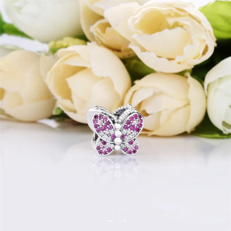 (imagine pentru) Fluture roz strălucitor - 797882NCCMX - Talismane PANDORA - Vizualizare 2