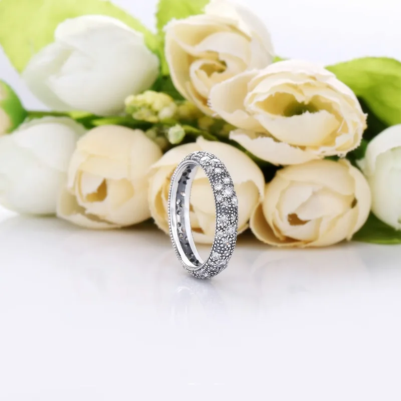 (imagine pentru) Inel din argint cu zirconiu cubic - 190915CZ - Inele PANDORA - Vizualizare 2