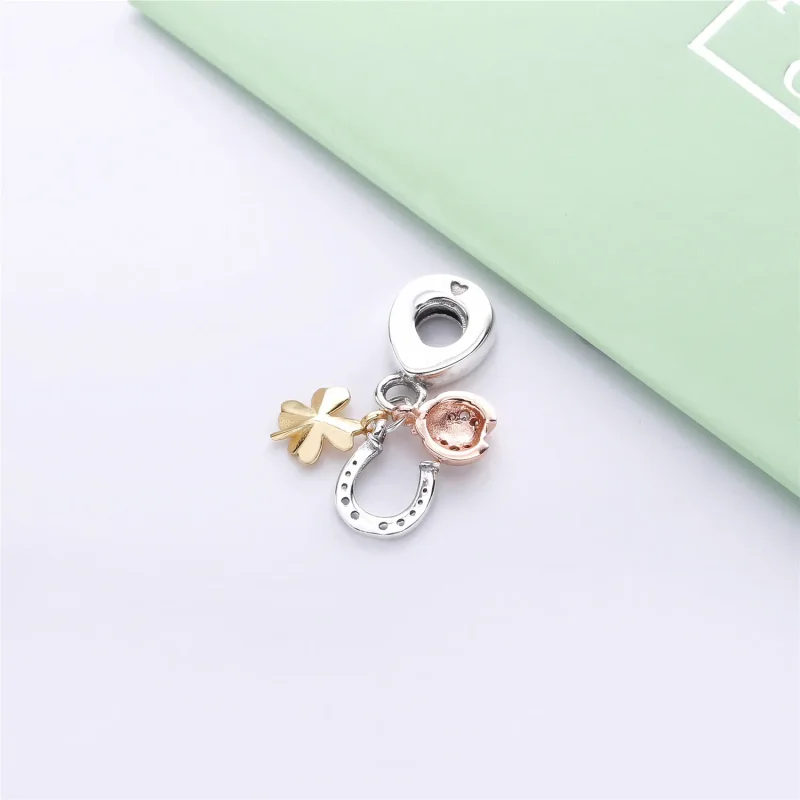 (imagine pentru) Potcoavă, trifoi & gărgăriță - 797852CZ - Talismane PANDORA - Vizualizare 3