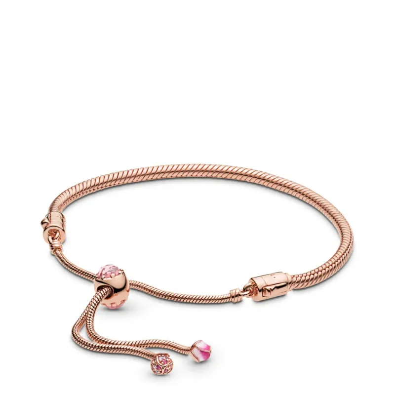 (imagine pentru) Brățară ajustabilă Moments din PANDORA Rose, Flori de piersici