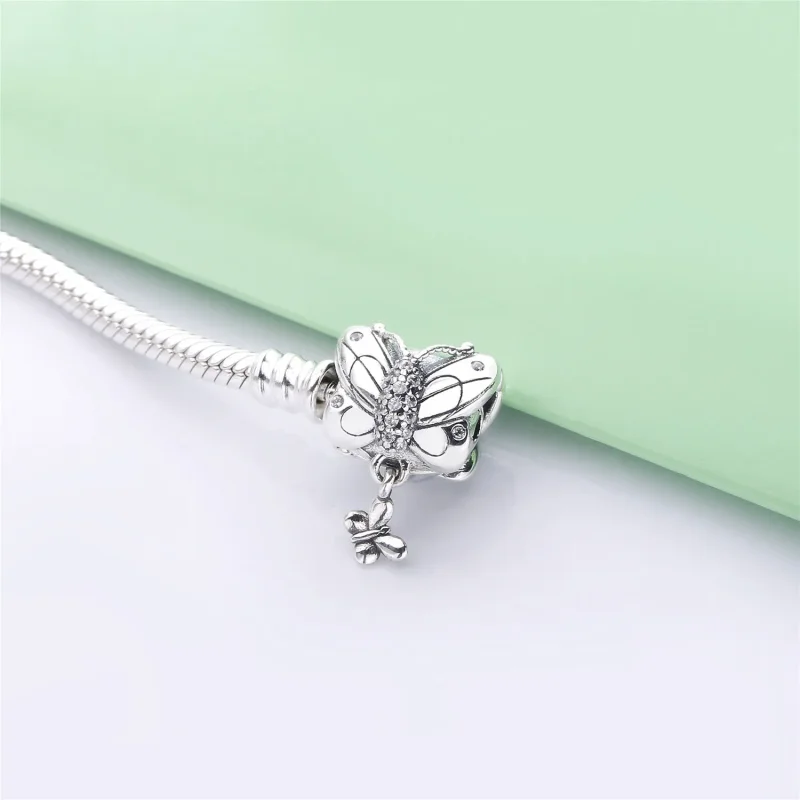 (imagine pentru) Brățară PANDORA Moments din argint 925, Fluture decorativ - 597929CZ - Vizualizare 2