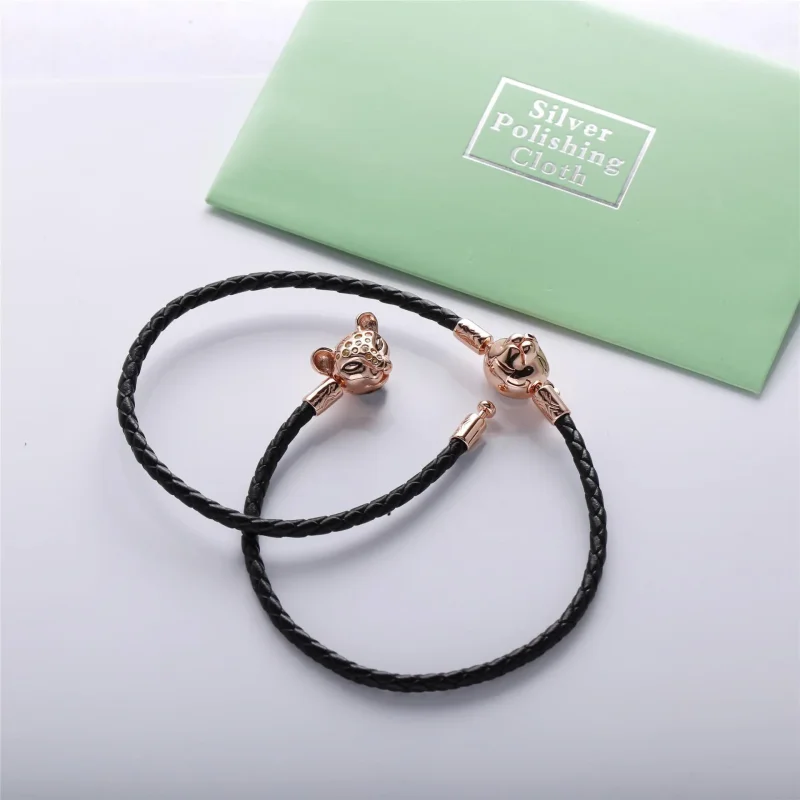 (imagine pentru) Brățară PANDORA Moments din piele împletită - 588053CBK-S - Vizualizare 2