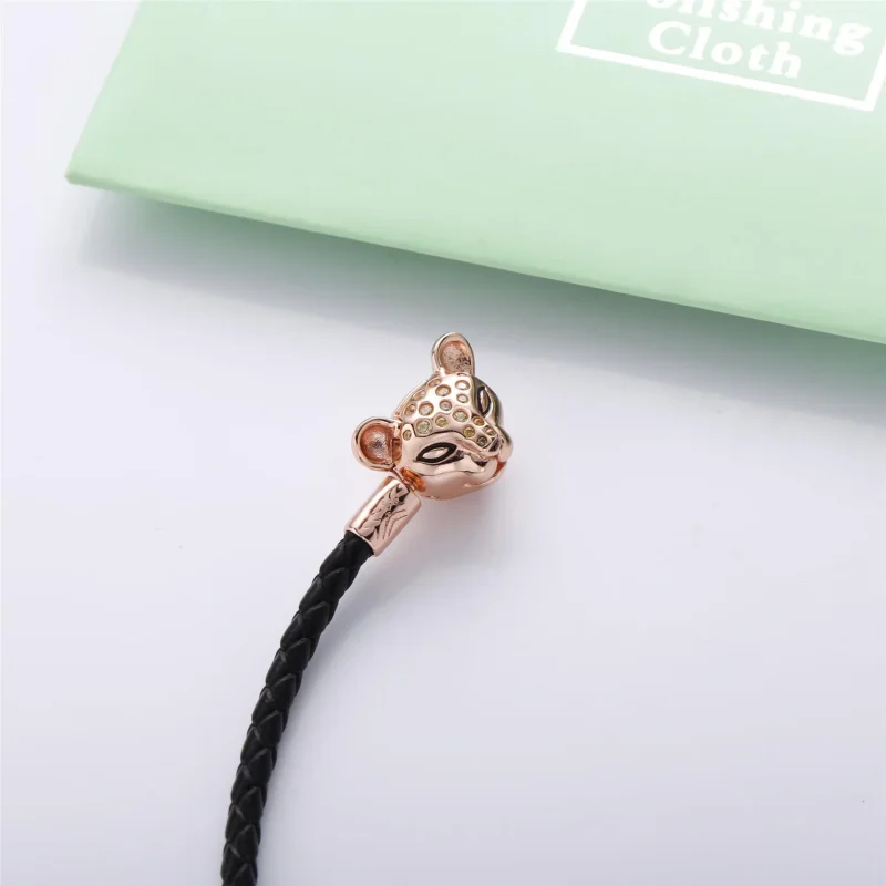 (imagine pentru) Brățară PANDORA Moments din piele împletită - 588053CBK-S - Vizualizare 3