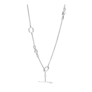 (imagine pentru) Colier PANDORA Knot Heart T-Bar