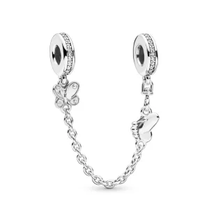 (imagine pentru) Lanț de siguranță PANDORA Fluturi decorative