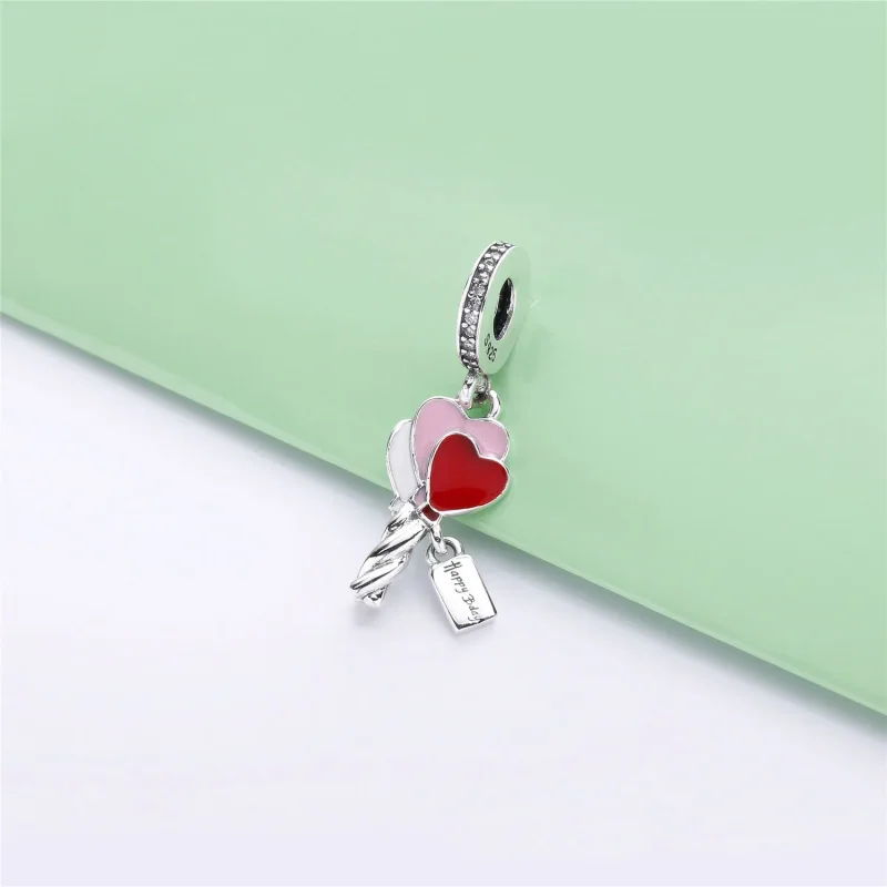 (imagine pentru) Talisman pandantiv PANDORA, Baloane în formă de inimă - 798076CZ - Vizualizare 2