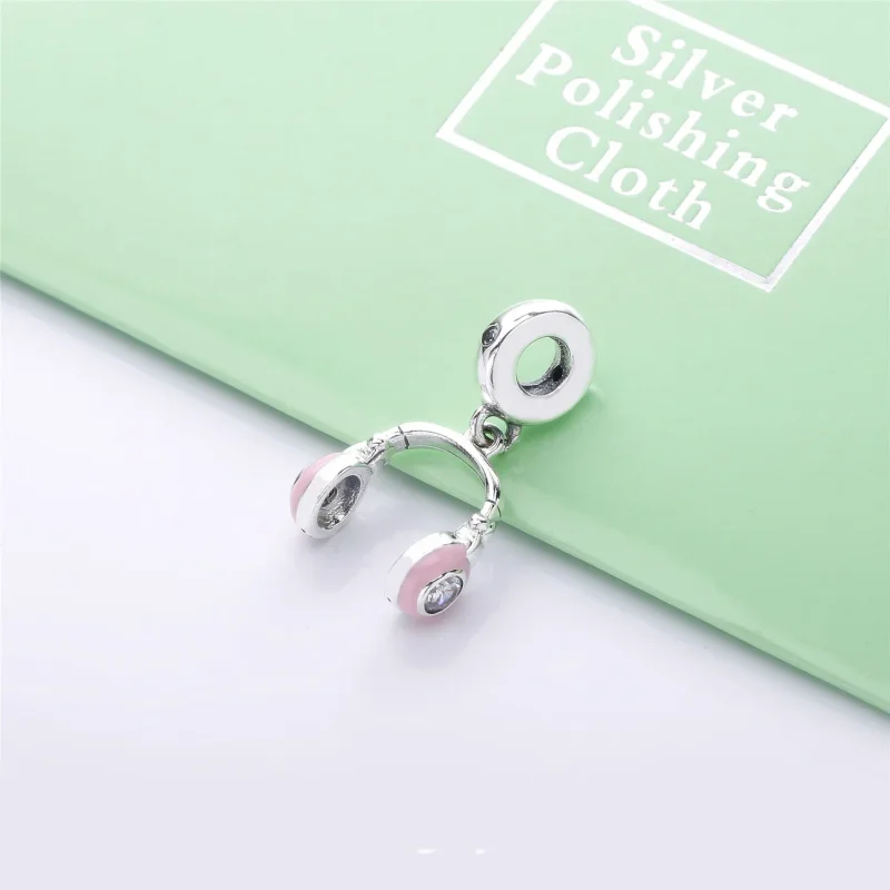 (imagine pentru) Talisman pandantiv PANDORA, Căști roz - 797902EN160 - Vizualizare 2