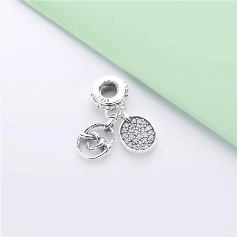 (imagine pentru) Talisman pandantiv PANDORA, Inimi înnodate - 798095CZ - Vizualizare 3