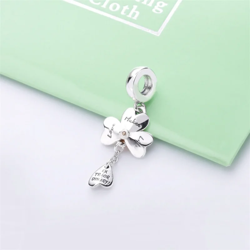 (imagine pentru) Talisman pandantiv PANDORA, Trifoi & Gărgăriță - 787877 - Vizualizare 3
