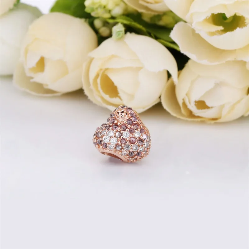 (imagine pentru) Talisman PANDORA, Inimă sclipitoare de gărgăriță - 787894NPOMX - Vizualizare 3