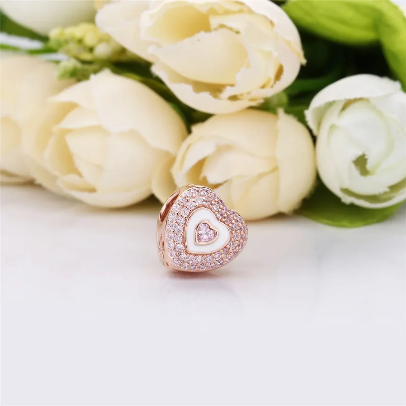 (imagine pentru) Talisman PANDORA, Inimi pe inimi - 788097NPR - Vizualizare 3