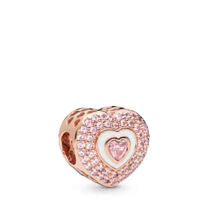 (imagine pentru) Talisman PANDORA, Inimi pe inimi - 788097NPR