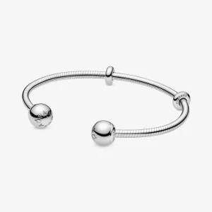 (imagine pentru) Brățară fixă deschisă cu lanț clasic Pandora Moments - 598291