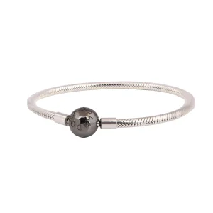 (imagine pentru) Brăţară PANDORA Moments cu închizătoare netedă, din argint 925 oxidat
