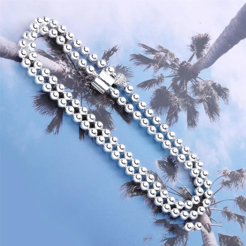 (imagine pentru) Colier cu lanț PANDORA Beads & Pavé - 398565C01 - Vizualizare 3