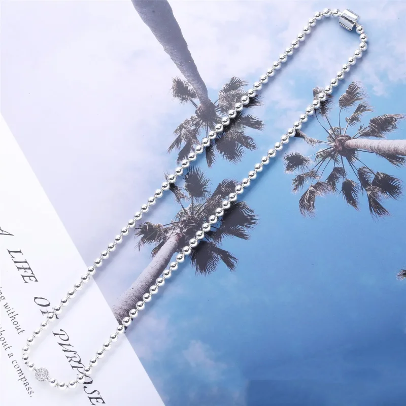 (imagine pentru) Colier cu lanț PANDORA Beads & Pavé - 398565C01 - Vizualizare 4