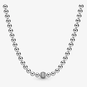 (imagine pentru) Colier cu lanț PANDORA Beads & Pavé - 398565C01