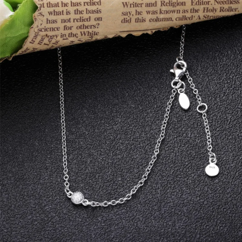 (imagine pentru) Colier cu lanț PANDORA Picături dainty orbitoare - 590525CZ - Vizualizare 3