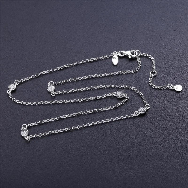 (imagine pentru) Colier cu lanț PANDORA Picături dainty orbitoare - 590525CZ - Vizualizare 4