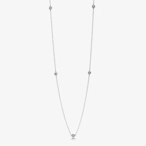 (imagine pentru) Colier cu lanț PANDORA Picături dainty orbitoare - 590525CZ