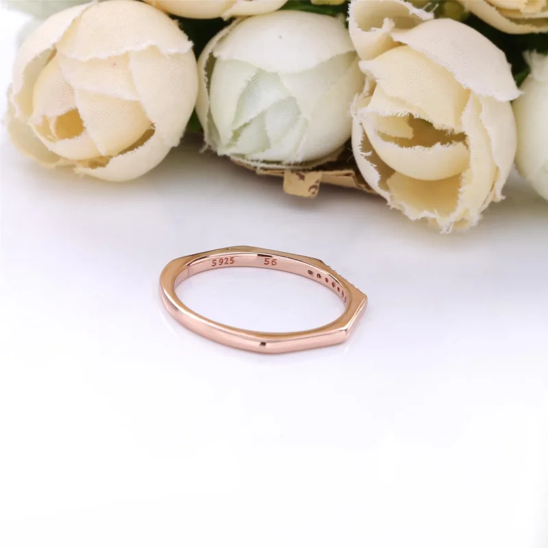 (imagine pentru) Inel Pandora cu Multifaceted din aur rose - 188343CZ - Vizualizare 3