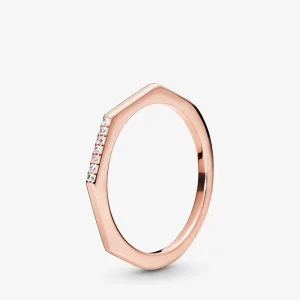 (imagine pentru) Inel Pandora cu Multifaceted din aur rose - 188343CZ