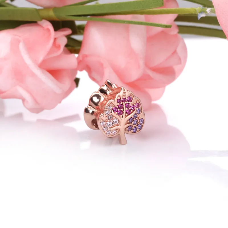 (imagine pentru) Talisman cu frunză pavé strălucitoare - 788322NPMMX - Vizualizare 3