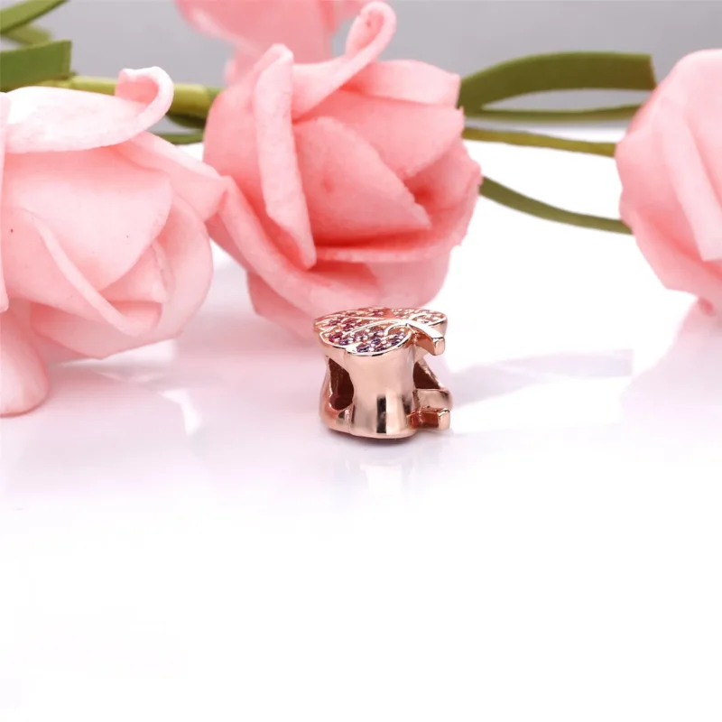 (imagine pentru) Talisman cu frunză pavé strălucitoare - 788322NPMMX - Vizualizare 4