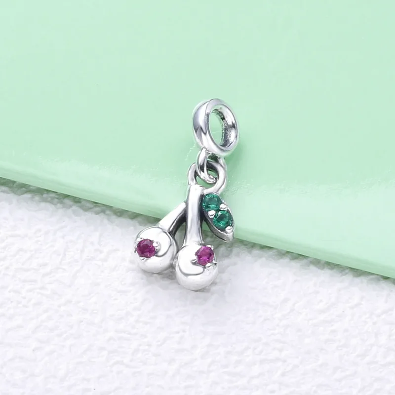 (imagine pentru) Talisman de tip pandantiv Pandora My Cherry din argint - 798371NCC - Vizualizare 2
