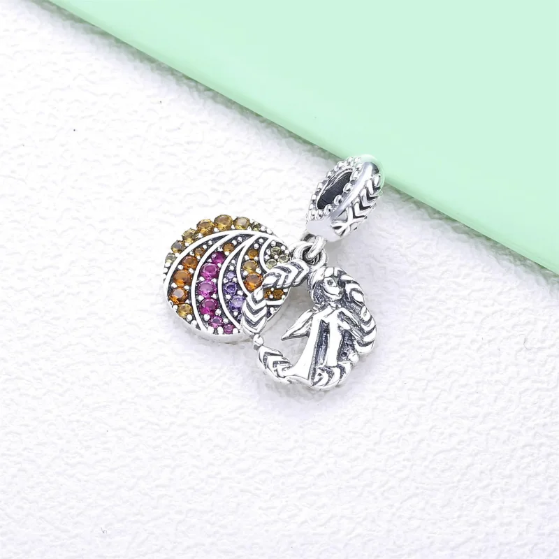 (imagine pentru) Talisman pandantiv Pandora cu Disney, Frozen Anna din argint - 798457C01 - Vizualizare 2