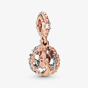 (imagine pentru) Talisman pandantiv Pandora cu Disney, Printesa Tiana din aur rose - 788234CZ