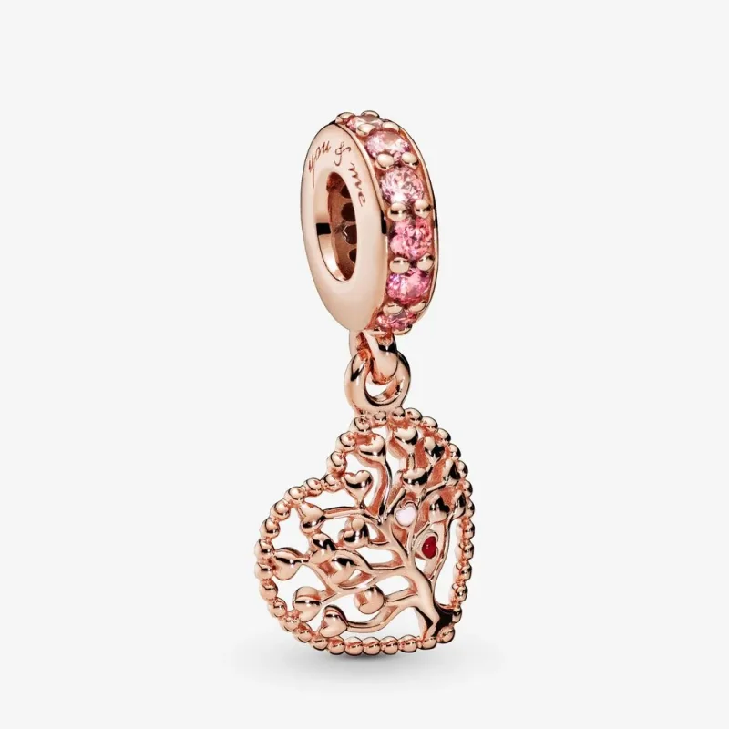 (imagine pentru) Talisman pandantiv Pandora cu Pomul iubirii din aur rose - 786592CZSMX