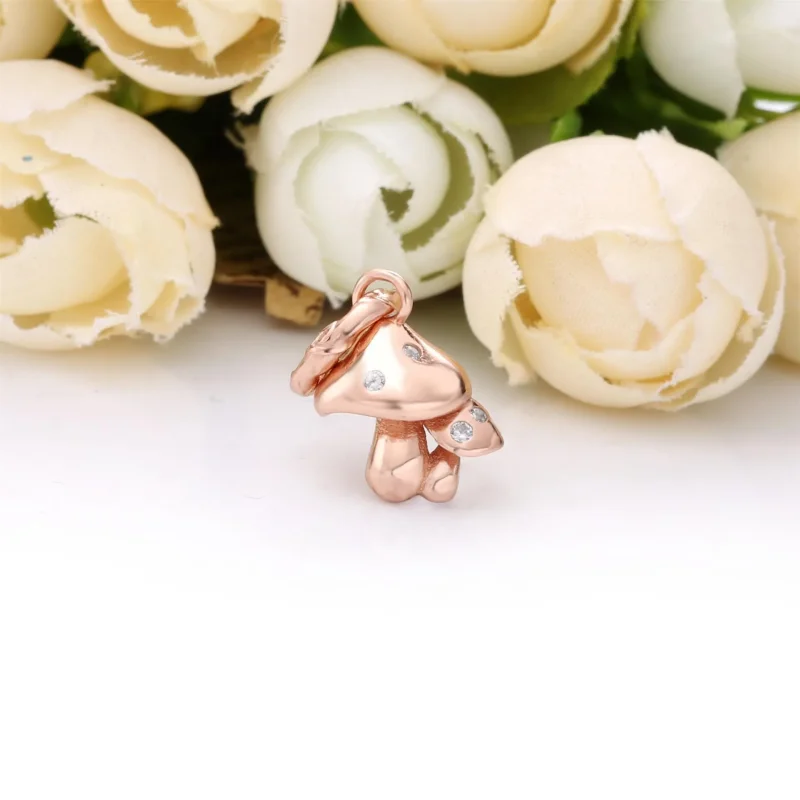 (imagine pentru) Talisman pandantiv Pandora cu Spumant Ciuperci din aur rose - 788240NEP - Vizualizare 4