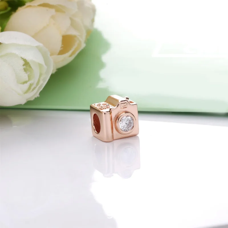 (imagine pentru) Talisman Pandora Aparat foto din aur rose - 787986CZ - Vizualizare 2