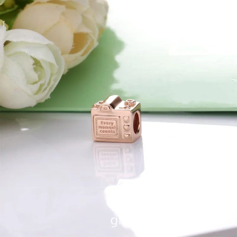 (imagine pentru) Talisman Pandora Aparat foto din aur rose - 787986CZ - Vizualizare 3