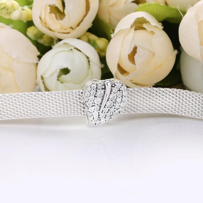 (imagine pentru) Talisman PANDORA cu fixare rapidă cu frunză strălucitoare - 798293CZ - Vizualizare 4