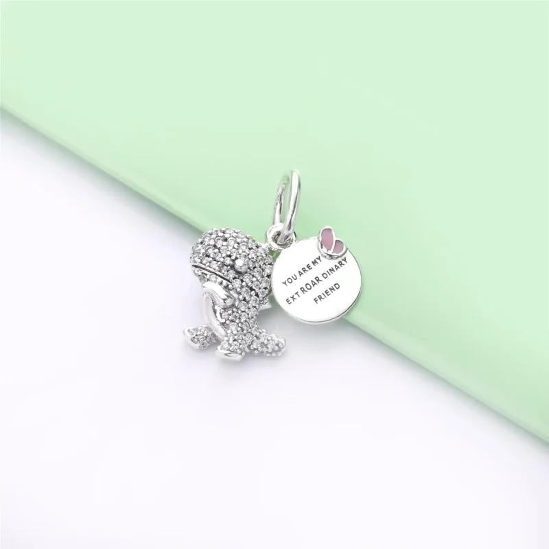 (imagine pentru) Talisman PANDORA de tip pandantiv cu Pavé Dinozaur - 798186CZ - Vizualizare 2
