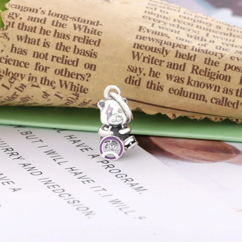 (imagine pentru) Talisman PANDORA de tip pandantiv cu Theodore Bear Trupa Punk - 798281ENMX - Vizualizare 2