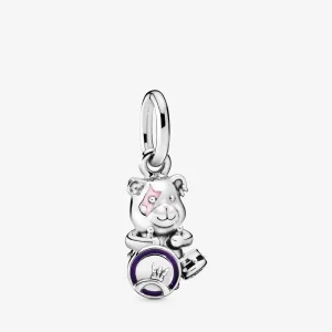 (imagine pentru) Talisman PANDORA de tip pandantiv cu Theodore Bear Trupa Punk - 798281ENMX